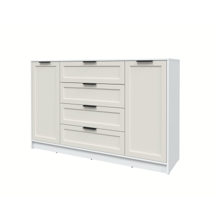 Тумба Тренд КТ-Т160 (Белый ЛДСП/ Кашемир ЛМДФ) Ш1600 В1020 Г451